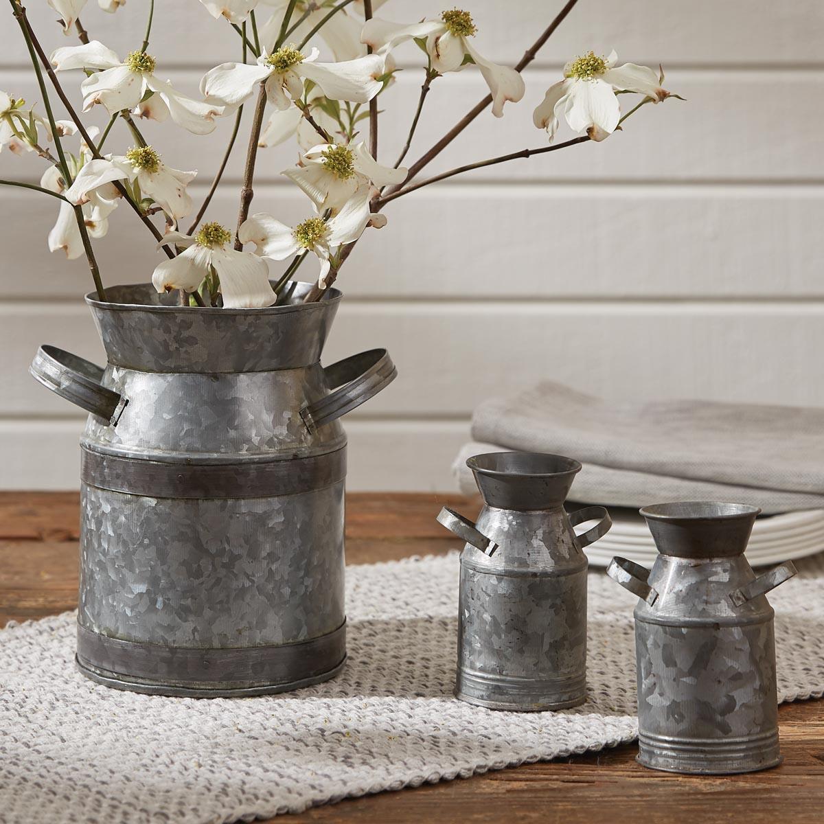 Galvanized Milk Can Utensil Crock | Park Designs